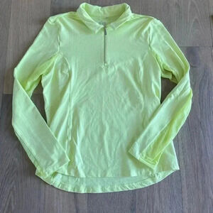 Nivo half zip collared pullover yellow medium